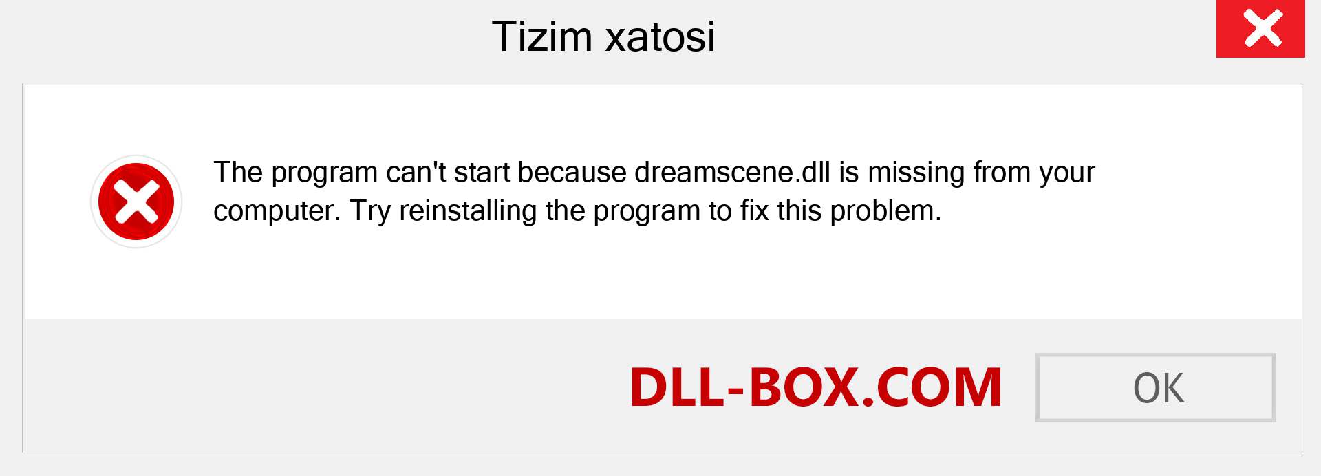 dreamscene.dll fayli yo'qolganmi?. Windows 7, 8, 10 uchun yuklab olish - Windowsda dreamscene dll etishmayotgan xatoni tuzating, rasmlar, rasmlar